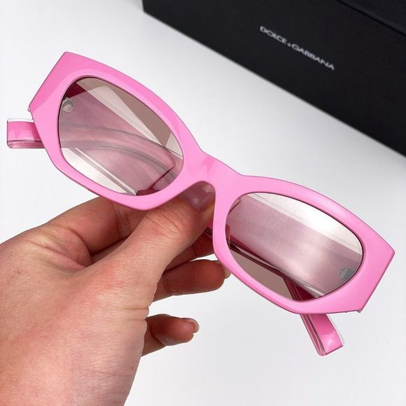 D&G DG6186 3262/5 Sunglasses Pink  Light Pink Mirror Silver Cat Eye Women main image 11